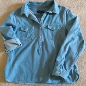 Light wash chambray shirt